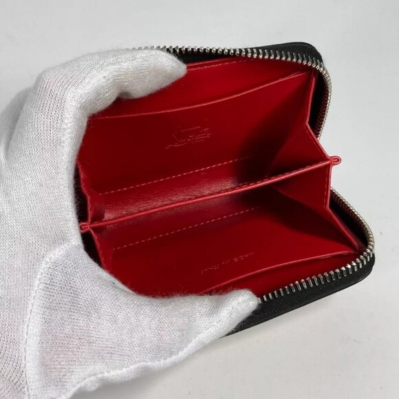 Christian Louboutin Wallet Coin Compartment craft logo Zip Around coin purse - Picture 14 of 16